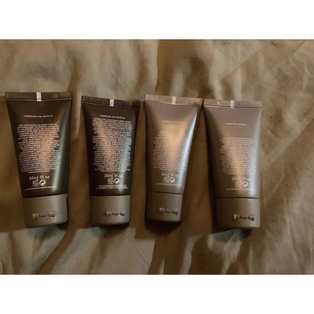 Molton Brown London Travel Size Shampoo, Conditioner, Body Lotion, Wash 1oz